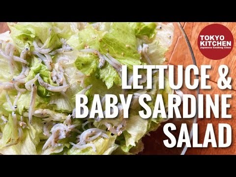 HOW TO MAKE LETTUCE AND SHIRASU BABY SARDINE SALAD | Too Easy almost !