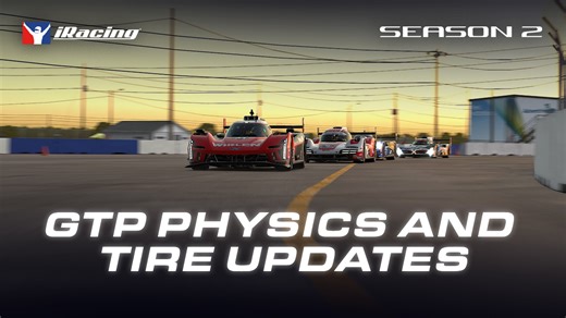 The 2025 Season 2 build update includes a major overhaul of GTP physics and tires, for a much more realistic, challenging, and rewarding driving experience. Tires now take longer to reach their optimal temperature, making the out lap a critical part of race strategy. Grip has been reduced, particularly at high speeds, meaning careful throttle control and precise steering are more important than ever. In fact, over a two-minute lap, the updated tires alone can be several seconds slower than befor
