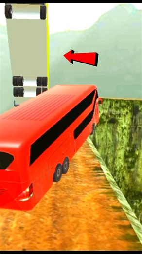 World Dangerous Road 😱 Red Bus #bus #shorts