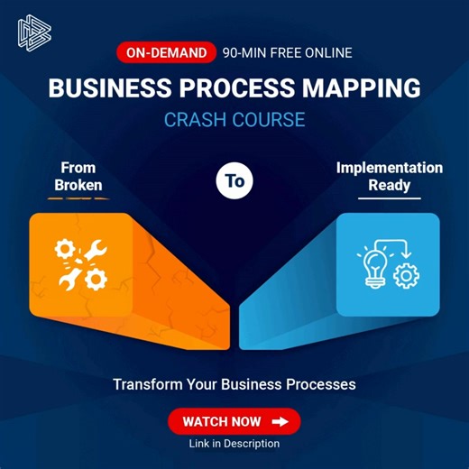 From broken and inconsistent, move to improved, standardised and implementation-ready processes. Watch this Free 90-minute On-Demand Business Process Mapping Crash Course and learn how to: - Create BPMN-compliant process maps with precision - Use the right icons, symbols, and scenarios - Capture essential process attributes to drive real results - Identify and eliminate process waste to unlock improvement opportunities Watch your course now>>https://www.primebpm.com/crash-course?utm_source=Linke