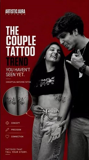 Couple Tattoo Trend You Haven't Seen Yet ❤️ | Unique Matching Tattoo Ideas| Artistic Aura | Vadodara