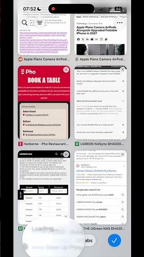 Reopen Safari tab on iPhone