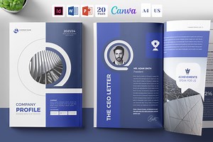 Canva Company Profile, Docx |PPT| ID, a Brochure Template by Template Zone