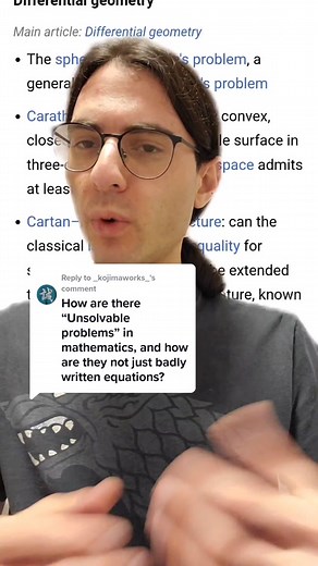 Replying to @_kojimaworks_ I'm sure other mathematical fields are similar, but I can't really comment on those! #stem #math #mathematics #unsolved #problems #explained