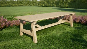 Farm Table Plans: DIY Outdoor Patio Table (120x39 In) (PDF) - Etsy