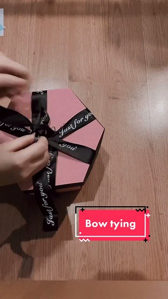 How to Tie Bow on Awkward Hexagon Box