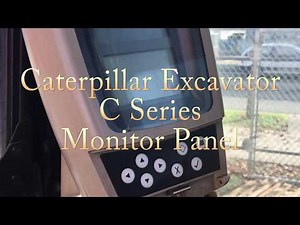 Cat C Series Excavator Monitor Panel