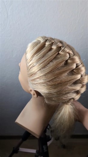 Wrap around braid 🔁 #hairstyle #braids #hairtutorial