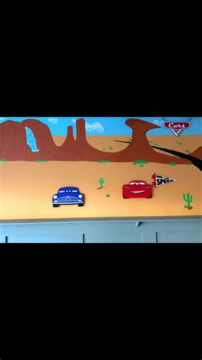 Handpainted Kids Mural Featuring 3D Printed Characters