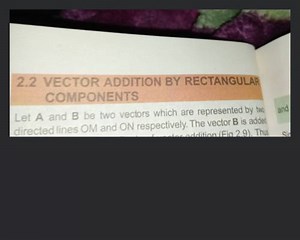 2.2 VECTOR ADDITION BY RECTANGULAR COMPONENTS Let A and B be tw... | Filo