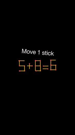 199K views · 185 reactions | Move 1 matchstick to make equation true | 99 percent fail this math puzzle | Brain test #braintest #reels | Cheng Luo | Facebook