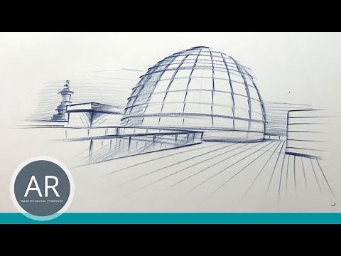 Learn to draw buildings easily and quickly. Architectural drawing. Portfolio course in architectu...
