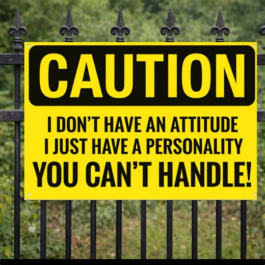 Sarcastic Warning Sign – Funny Personality Quote Decor, Bold Humor Sign - Etsy