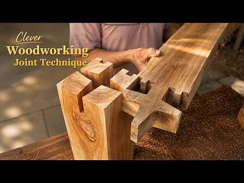 Amazing Connect No Screw With Japanese Woodworking Joints Skills, Making Tensegrity Wood Structure