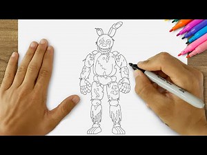 How to Draw Spring Bonnie Easy | Step by Step Five Nights at Freddy’s Drawing Tutorial