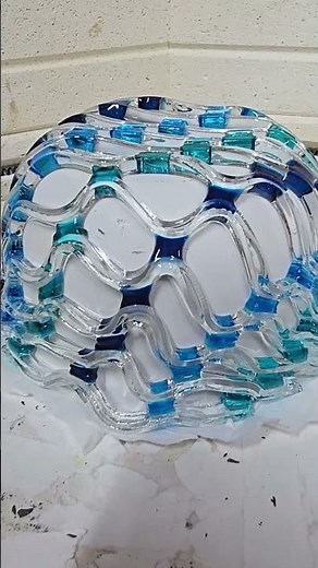Glass Netting Technique - Diagonal Offset Pattern #fusedglass #artglas #fusedglassart #glassartist