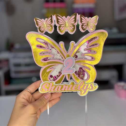 Butterfly Cake Topper | Custom Birthday | Party Decor - Etsy
