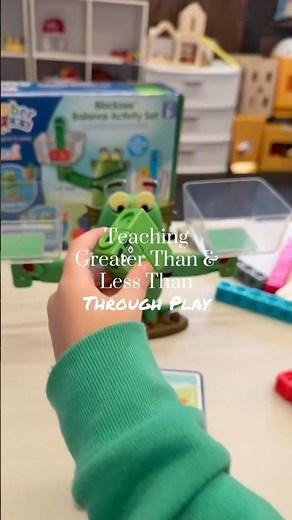 Teaching Greater Than Less Than Kindergarten Math #playbasedlearning #handsonlearning #numberblocks