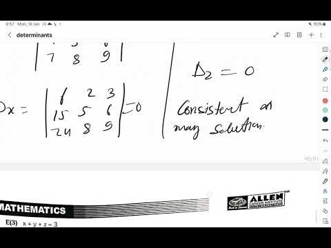 Questions on system of linear equation using cramer's rule