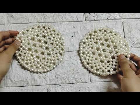 Diy Pearl Bag/ Beaded bag tutorial / WRISTLET BAG