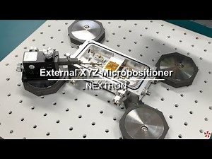 [External XYZ Micropositioner] Fine Adjustment of Micro Probe (300μm tips)