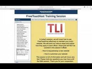 A Free Toast Host Tutorial For New Members