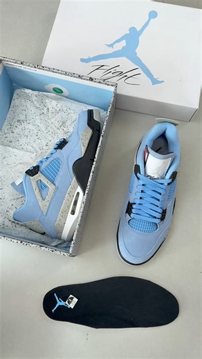 ljr_factory on Instagram: "👟: Air Jordan 4 Retro "University Blue" ⚡️ Style Code: CT8527-400 That iconic UNC hue. The perfect blend of premium suede & crisp cement grey accents. Every detail, from the mesh netting to the heel tab, is pure classic. Some shoes aren't just worn, they're remembered. This is one of them. #AirJordan4 #UniversityBlue #UNC #Jordan4 #AJ4 #ljr #ljrofficial #LJRBatch"