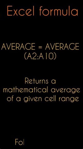 Excel formula-1 find average #excel #coding #learnexcel