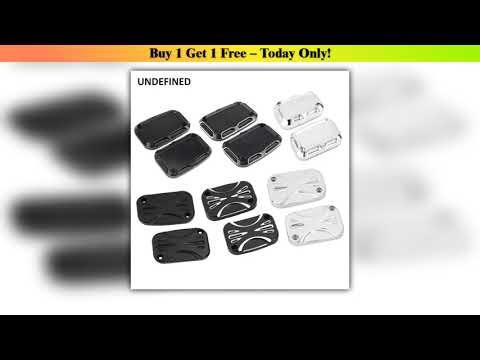 Deal Motorcycle CNC Brake Reservoir Master Cylinder Cover F&R For Harley Touring Road King Street E