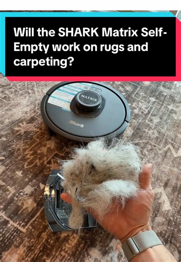 Does the Shark Matrix Robot Vacuum with the Self-Emptying base actually work good on carpet and rugs? Let’s find out. #vacuums #vacuumcleaner #tiktokshopcreatorpicks #robotvacuum #robovac