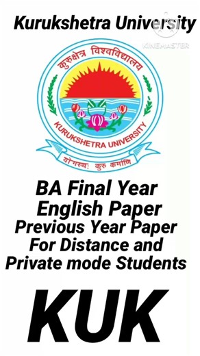 BA Final Year English Paper #kuk #ba3rdyear #bafinalyear #englishpaper #distanceeducation#shorts#mdu