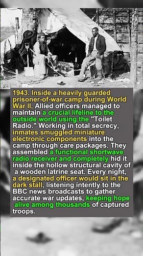 The Hidden Receiver That Kept Prisoners Alive (1943) 🚽📻 #WWII #History #EscapeHacks #IconicTalesBR