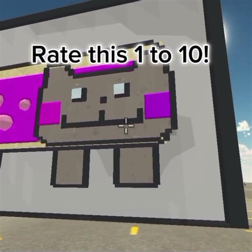 🤑 Making Nyan Cat In Chicken Gun 🐱 l this took me 30 minutes to build (#chickengun #nyancat #game