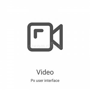 Video Icon Vector from Px User Interface Collection. Thin Line Video Outline Icon Vector Illustration Stock Vector - Illustration of icon, record: 166046839