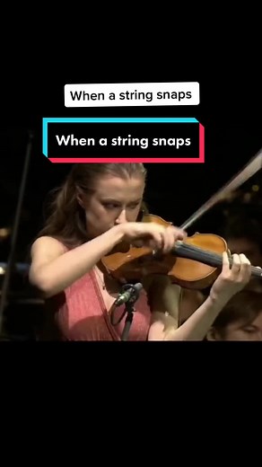 String-snap happens, life happens, embrace it! #orchestra#symohony #classicalmusician #classictok #musictok #violintok #fyp#classicalmusic #wieniawski cr.Kristine Balanas (YouTube)