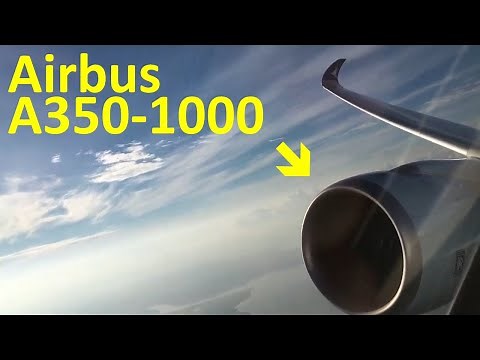 Brand New Airbus A350-1000 Take-off! Perfect Engine View and awesome Engine Sound