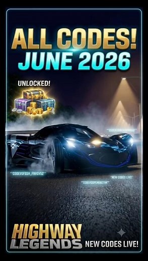 NEW Highway Legends June 2026 Codes! 🏎️💨 #shorts #roblox