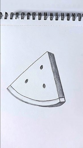 Simple watermelon sketch 🍉✨ Easy, clean & satisfying drawing! #drawing #easydrawing