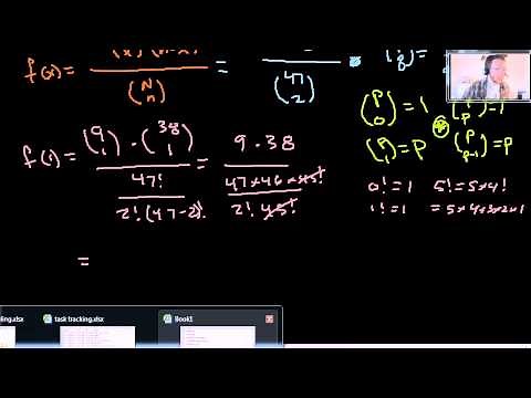 Discrete Probability - Texas Hold'em Flush example of hypergeometric distribution