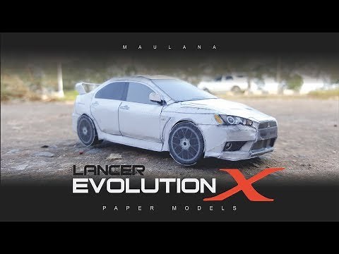 Mitsubishi Lancer Evolution X Papermodel DIY #papermodel #papertoy #papercraft #DIY