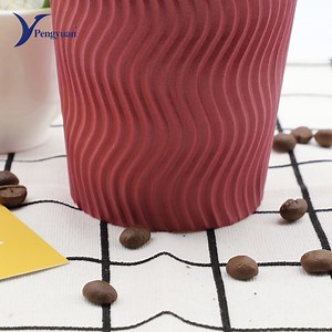 [Hot Item] 350ml Take Away Coffee Paper Cup Ripple Wall Paper Cup Coffee Cup