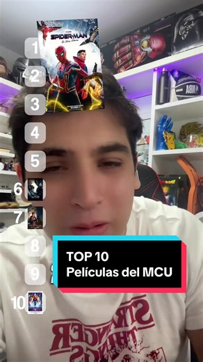 TOP 10 películas del MCU #marvel #mcu #spiderman #top10 #ranking