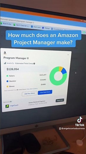 How much does an Amazon Project Manager make? #angelocarlos #projectmanager #programmanager #intern