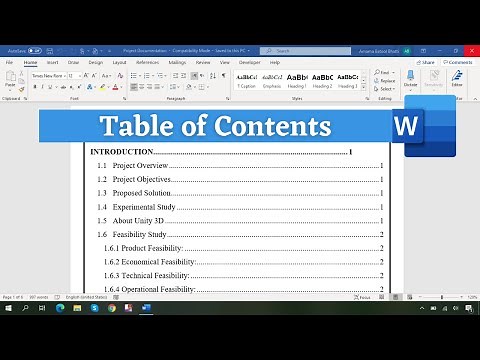 How to Insert and Update Table of Contents in Microsoft Word