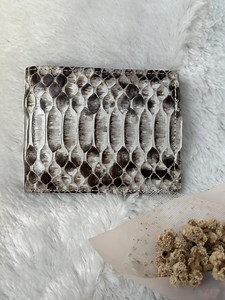 Handmade Python Leather Bifold Wallet: Gray Snakeskin - Etsy UK
