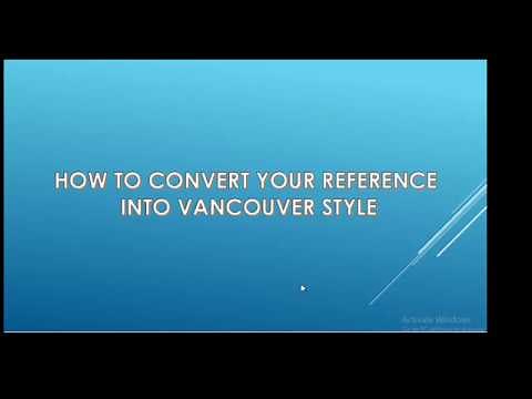 How to convert your reference into Vancouver Style - Easy Method