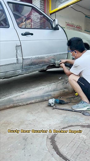 Rusty Side Door Panel Repair #auto #automechanic #mechanicsteve #mechanic #cars #automobile #restoration #carrestoration #fyp
