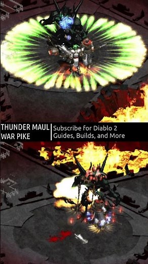 Diablo 2 eBotD Thunder Maul vs War Pike #shorts #d2versus