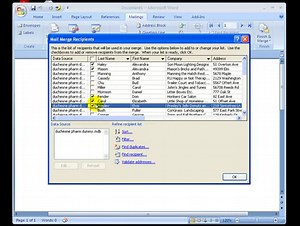 Mail Merge from an Access Database to Word