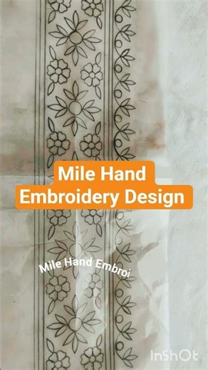 Hand Embroidery Border Design #tending #embroidery #art